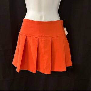 Forever 21 Orange Skater Mini Skirt